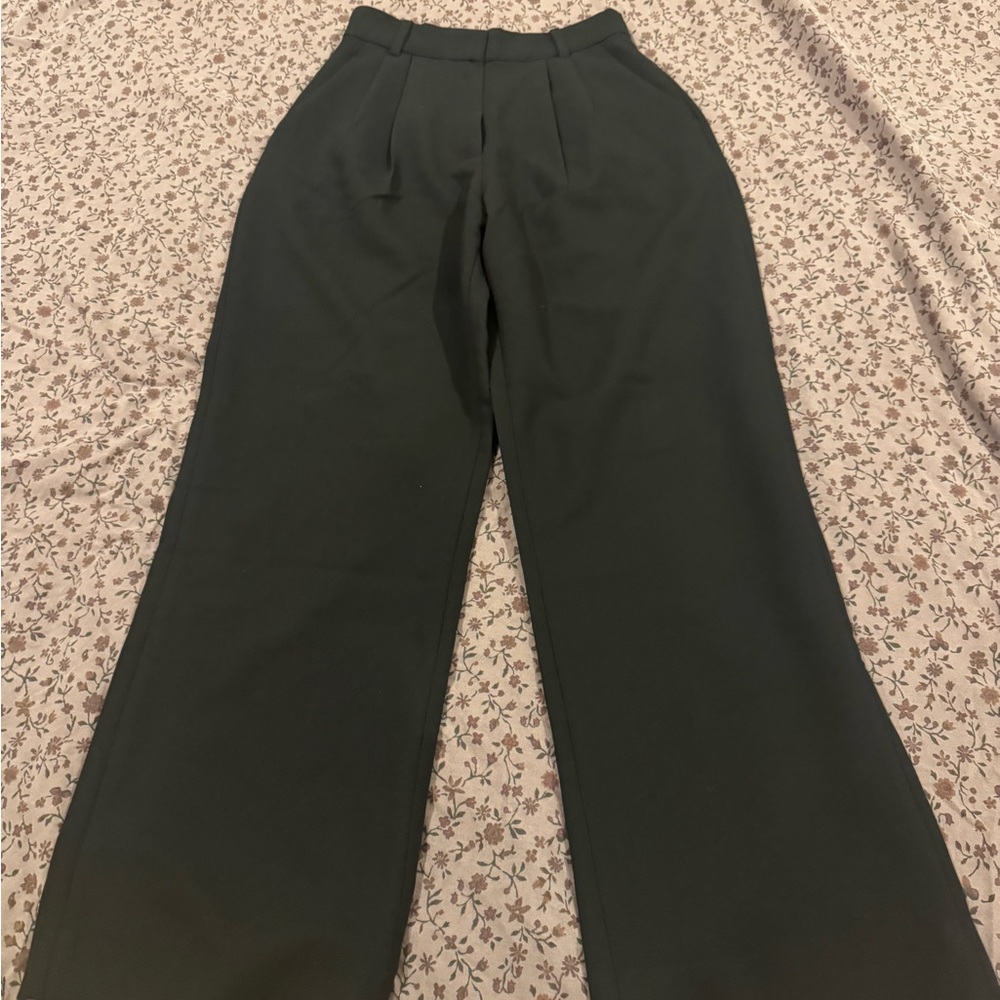 Abercrombie & Fitch Curve Love A&F Sloane Tailored Wide Leg Pant